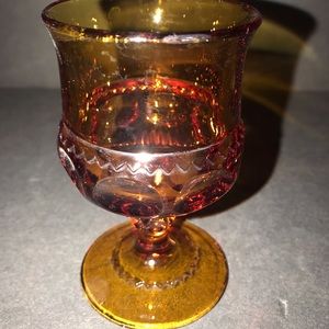 VINTAGE Amber Indiana Glass Kings Crown Thumbprint Goblet Replacement
